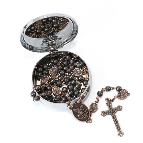 Collana rosario perle pietra